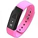 EFOSHM Fitness Tracker Wristband Watch Bracelet Upgrade K5 Plus Wireless Activity and Sleep Monitor Pedometer for Smartphone (Pink)