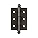 Deltana CH2015U10B Solid Brass 2-Inch x 1-1/2-Inch Cabinet Hinge with Ball Tips