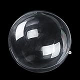 vLoveLife 30mm Clear Plastic Acrylic Fillable Ball Ornament Crystal DIY Round Bath Bomb Mold Plastic Balls - Pack of 12