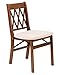 Stakmore Lattice Back Folding Chair Finish, Set of 2, Fruitwood