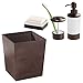 InterDesign Formbu Wood Wastebasket, Small Square Trash Can for Bathroom, Bedroom, Dorm, College, Office, 8.5