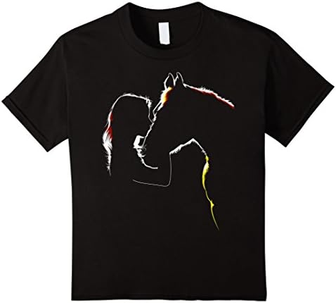 unisex-child Horse Shirt for Girls - Horse Lovers Gift for Ladies 12 Black