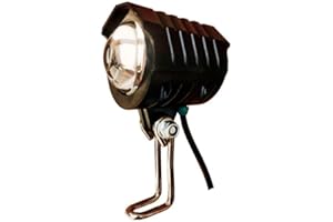 Electric Bicycle LED Headlight 24-80V Waterproof Front Light with Dashboard Switch for E-Bike Scooter