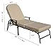 Kozyard Maya Outdoor Chaise Lounge Weather & Rust Resistant Steel Chair with Polyester Fabric Cushion for Pool, Patio, Deck or Yard (Beige)