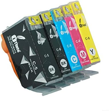 iTinte Compatible Canon PGI 5 CLI 8 Ink Cartridges 5-Pack: PGI 5 (1 Black) CLI 8 (1 Black,1 Cyan,1 Magenta,1 Yellow)