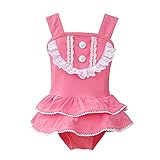 Weixinbuy Baby Girls Lace Ruffled one Piece Bikini Swimsuit