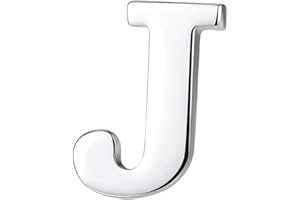 HONEY BEAR Initial Alphabet Letter Lapel Pins Collar Badge Brooches for Mens/Womens Shirt Dress Decoration Silver