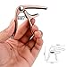 Professional Zinc Alloy Capo for 4-String Ukulele - Soprano & Concert - Lightweight & Rose Gold - Includes 2 Ukulele Picks - BestSounds