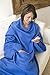 KC Caps Super Soft Fleece Blanket with Sleeves and Pocket, Super Cozy Microplush Wearable Throw for Women and Men Adult Comfy Throw Robe, 53