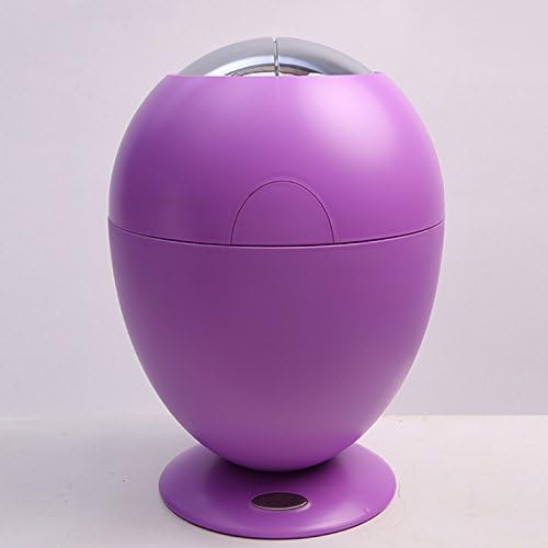WWJ Intelligent sensor dustbin. electronic European egg-shaped stainless steel trash can , purple