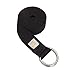 Gaiam Yoga Strap (8ft) Premium Stretch Band with Adjustable Metal D-Ring Buckle Loop | Exercise & Fitness Stretching for Yoga, Pilates, Physical Therapy, Dance, Gym Workouts (Black)