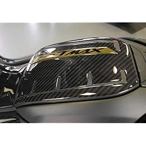 Stickers van kunsthars, 3D-tankbescherming, compatibel met Yamaha TMAX 560 (carbon goud)