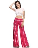 Womens Tie Dye Print Palazzo Pants High Waist Wide Leg Pants Maxi Pants
