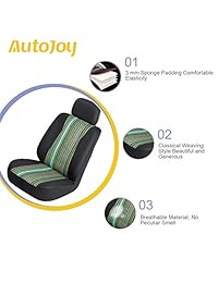 Autojoy Baja   Fundas para asientos de automóvil ajuste universal, costuras y resistente al desgaste