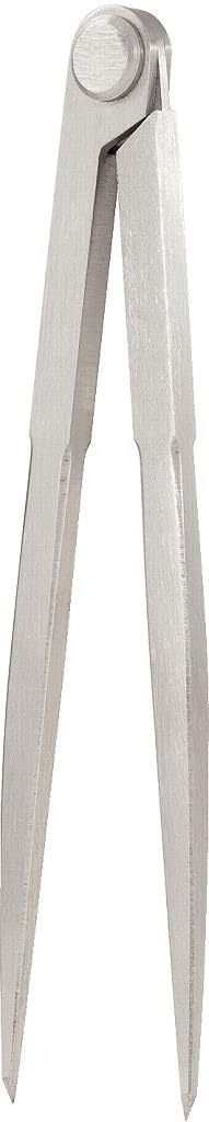 KS Tools 300.0413 Fixed-pointed compass without adjustment arc, Radius R 400 mm, Closed length 200 mm, Silver