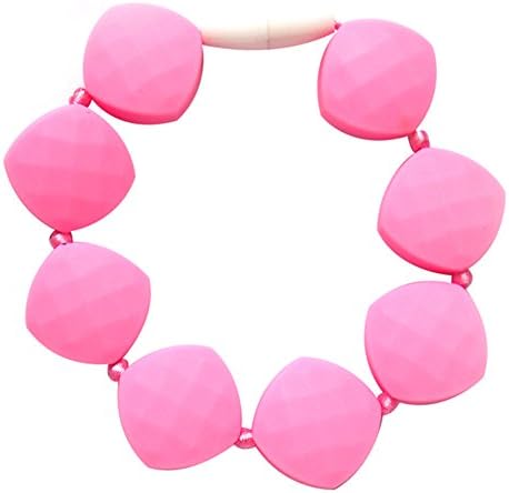 100% Silicone Infant Teether Teether Rings Pink Baby Teether BDF Free Nursing Mom Bracelet Baby Chew Beads Teething Jewelry