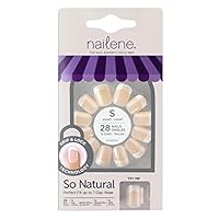 Nailene So Natural Nail, Peach, Package of 28 Nails