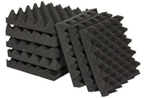 IZO ALL SUPPLY 6 Pack Egg Crate Foam Cushion 2" Thick 12"W x12"L Acoustic Panels Sound Proof Foam Padding, Foam Sheets, Foam Pad, Dampening Foam, Convoluted Packing Foam