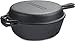 Utopia Kitchen Pre-Seasoned Cast Iron 2-In-1 Combo Cooker with 3.2 Quart Dutch Oven and 10.25 inch Skillet