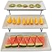 3 Tier Serving Tray Cake Stand Three Tiered Dessert Tray Food Server Display Rack White Plates