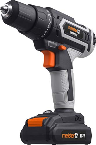 Meister Akkubohrschrauber 18 V, MAS18V - 2,0 Ah Akku - 2-Gang Getriebe - Schnellspannbohrfutter - 52 Nm Drehmoment… – Bild 3