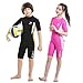 2.5mm Kids Shorty Wetsuit, Boys and Girls Full Body Thermal Neoprene Swimsuit, Back Zip Wet Suit for Scuba Diving, Swimming, Surfing
