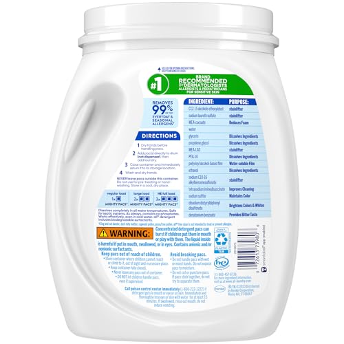 all free clear Laundry Detergent Pacs for Sensitive Skin, 66 Count, 2-Pack photo 11