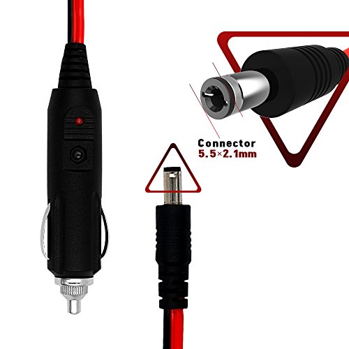 DC Vehicle Adapter Lightning Car Charger,12V Power Supply Adapter Cord 4 Feet Long for Portable DVD Player, Van Car Vehicles and LED Strip Lights,Universal Connector (type 1)