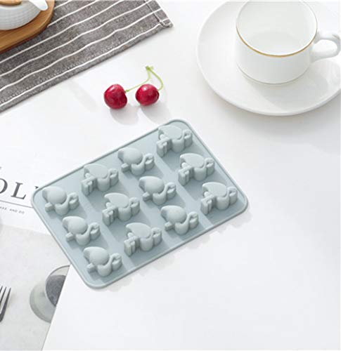 Silicone Flamingo Ice Cube Trays Ice Mold - 12 Flamingo Cavity Chocolate Candy Mold, Set of 2