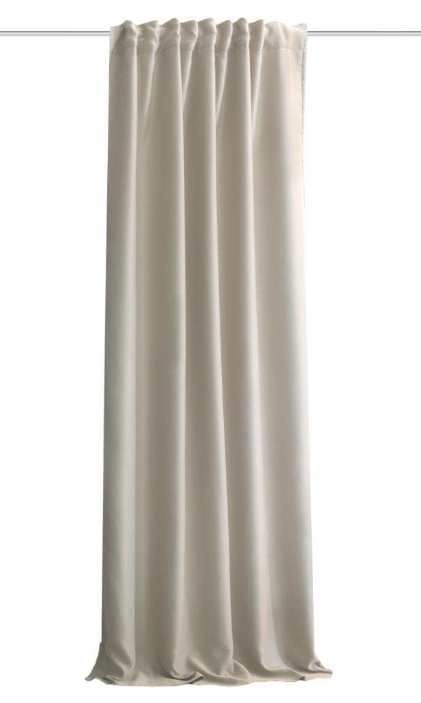 Home Basics Acustico Acoustic Curtain Plain Noise, Heat, Cold and Draught Protection + Darkening Natural 160 x 135 cm