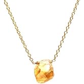 Gempires Raw Citrine Crystal Pendant Necklace November Birthstone Handmade Jewelry Hypoallergenic 18 Inch Gold Plated Simple Gemstone Jewelry Gifts For Women