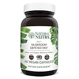 Natural Nutra Mushroom Defense Mix Immune Support Supplement, Made with Organic Blend of Reishi, Cordyceps, Lions Mane, Maitake, Turkey Tail Extract, 60 Capsules