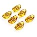 WSSROGY 6 Pcs 35mm Yellow Crytal Feng Shui Golden Ingot/Chinese Gold Yuan Bao for Home/Office Wealth Fortune Ornament