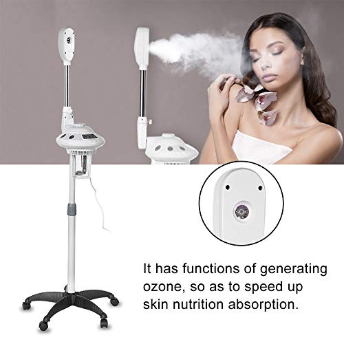 Facial Steamer,2 Types Rocker Arm Single Arm Hot Facial Aroma Ozone Beauty Salon Spa Hot Facial Steamer Facial Hydration Home Sauna SPA Facial Atomizer(US) - Thumbnail 7