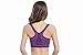 Women's Zip Front Sports Bra Wireless Post-Surgery Bra Active Yoga Sports Bras (X-Large, 2 Pack(Grey+Purple))