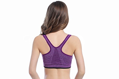 Womens-Zip-Front-Sports-Bra-Wireless-Post-Surgery-Bra-Active-Yoga-Sports-Bras