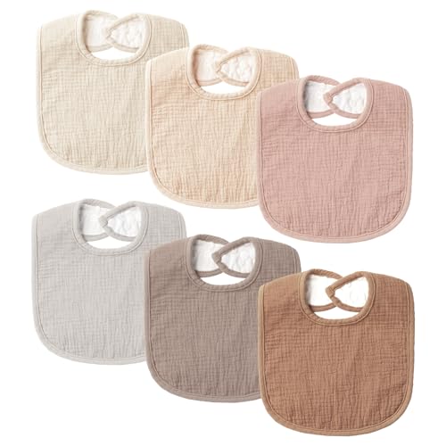 POIKSHARK Muslin Baby Bibs