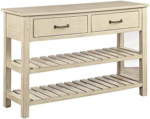 Wooden Console Table Entryway Furniture Display Slatted Shelves Drawers Side Sofa Table Telephone Stand Hallway Home Office Living Room Antique