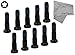MMOBIEL 10x Bottom Pentalobe 5-Point Screws Compatible with iPhone SE 2020/8/8 Plus/7/7 Plus/6S/6S Plus/6/6 Plus/5S/5 - Black