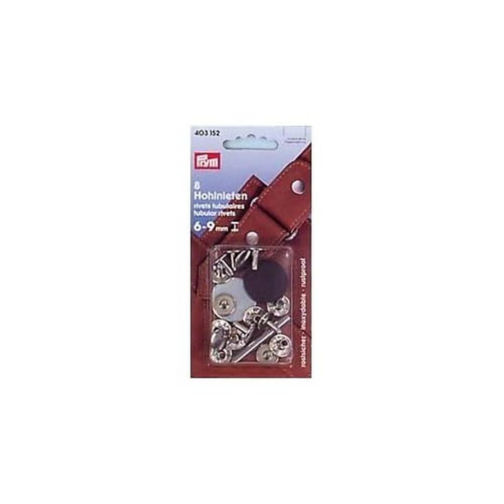 Prym Tubular Rivets, Silver, Ø 9 mm, silberfarbig, 200 Stück — image 1