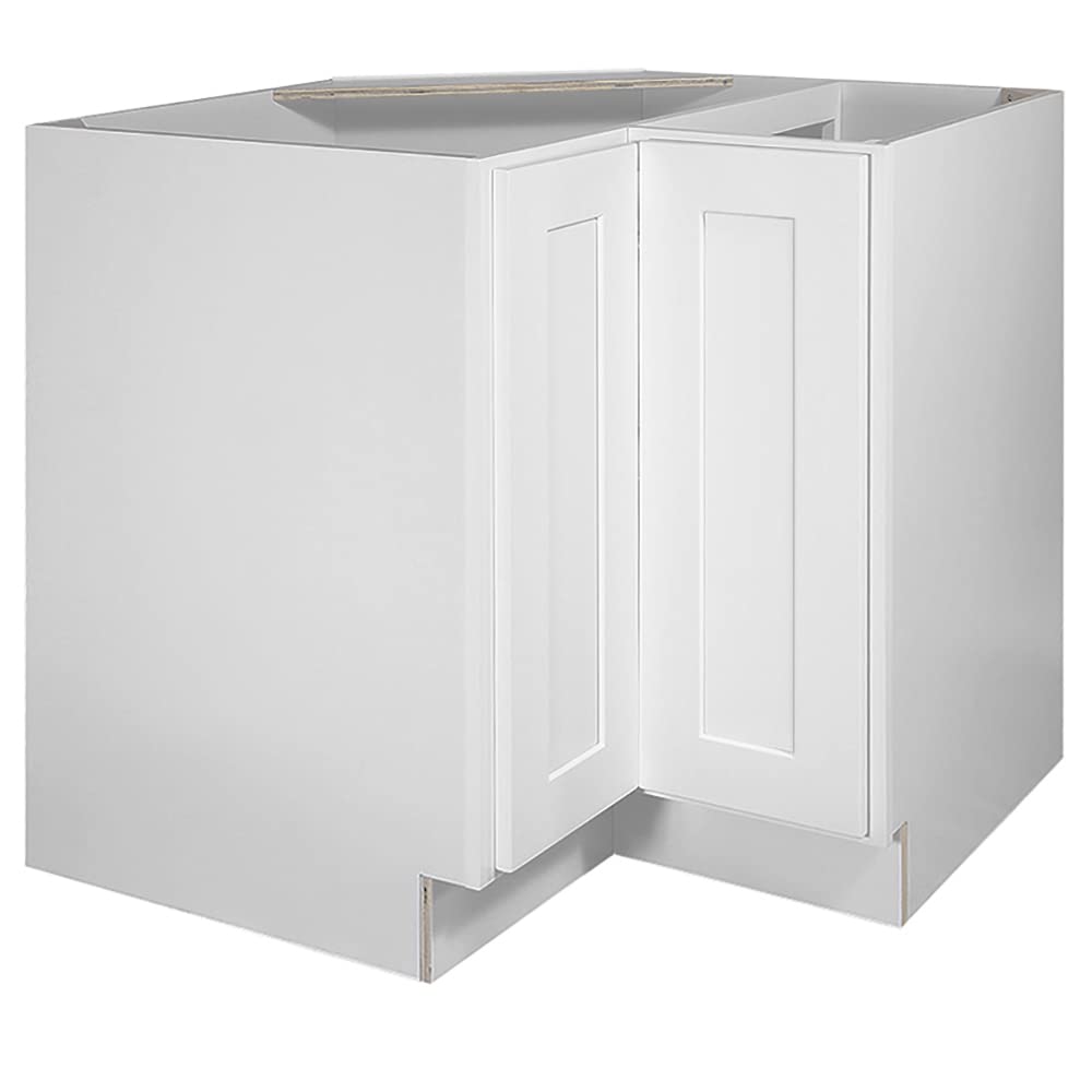 Photo 1 of *** PARTS ONLY *** Brookings r Unassembled Lazy Susan Kitchen Cabinet LS36, 36 W x 24 D x 34.5 H, Painted White, Solid Wood, Design House, 561431
