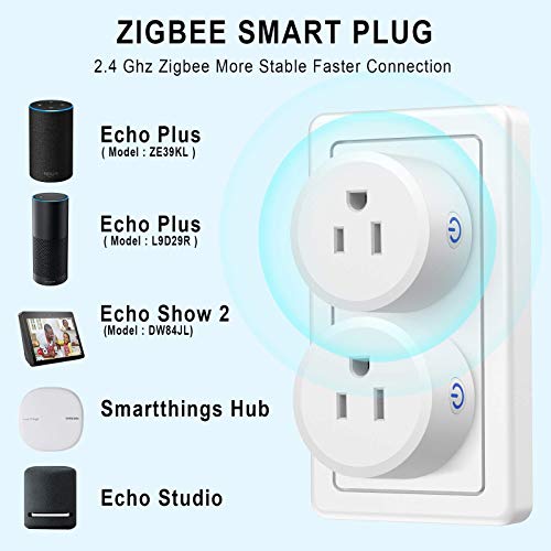 EKF Zigbee Smart Plugs, Wireless Remote Control Electrical Outlet Switch Compatible with SmartThings and Amazon Echo… - Image 4