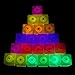 Fun Central G707 24 Pieces, Assorted Glow in the Dark Ice Cubes, Glow in the Dark Ice Cubes for Drinks, Glowing Ice Cubes, Light Up Ice Cubes