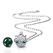 EUDORA Sterling Silver Owl Chime Spheres Baby Lucky Wish Jewelry Mexican Bola Chain Pendant Necklace