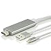 HDMI Cable Golden Dock Lightning to HDMI HDTV AV Cable Adapter.HDMI Lightning Cable for iPhone, Projector,Plug and Play (Silver)