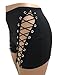 Jiujiuyi Women's Lace Up Stretchy High Waist Slim Shorts Pants Leggings