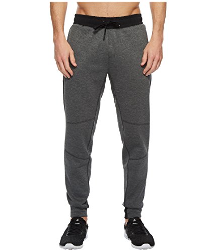 Reebok men  training supply knit jogger, dark grey heather, large