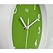 hito 10” Silent Wall Clock Battery Operated Kids Wall Clock Non ticking Sweep Movement Glass Cover Colorful Frame, for Kitchen, Bedroom, Home Office, Living Room Decor (Apple Green)