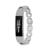 Fitbit Alta Bands, Lwsengme Steel Wrist Band for Fitbit Alta/ Fitbit Alta Band/ Fitbit Alta Accessories/ Fitbit Alta Metal Band (No Tracker) (Light Metal-03)
