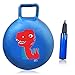 3 Bees & Me Bounce Ball with Handle - Dinosaur Hopper Ball for Kids Age 3 to 6 Years with Hand Pump - Blue Bouncy Ball Hippity Hop Toy